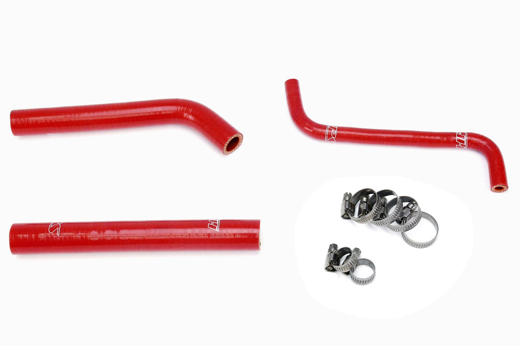 HPS Performance High Temp 3-ply Reinforced Silicone,Replace OEM Rubber Radiator Coolant Hoses (57-1376-RED)