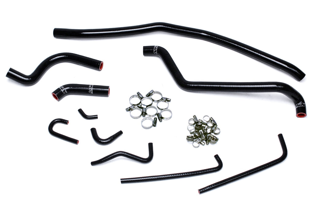 HPS Performance High Temp 3-ply Reinforced Silicone,Replace OEM Rubber Radiator Coolant Hoses (57-1504-BLK)