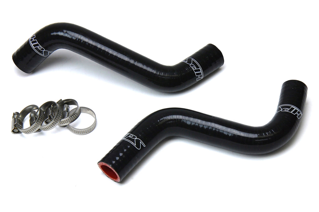 HPS Performance High Temp 3-ply Reinforced Silicone,Replace OEM Rubber Radiator Coolant Hoses (57-1524-BLK)