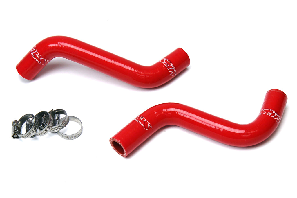 HPS Performance High Temp 3-ply Reinforced Silicone,Replace OEM Rubber Radiator Coolant Hoses (57-1524-RED)