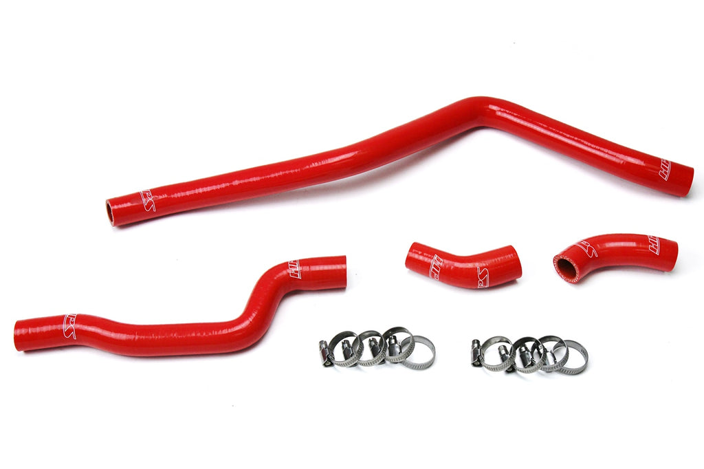HPS Performance High Temp 3-ply Reinforced Silicone,Replace OEM Rubber Radiator Coolant Hoses (57-1615-RED)