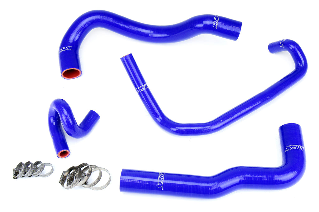 HPS Performance 3-ply reinforced silicone, replaces rubber radiator and heater coolant hoses (57-1960-BLUE)