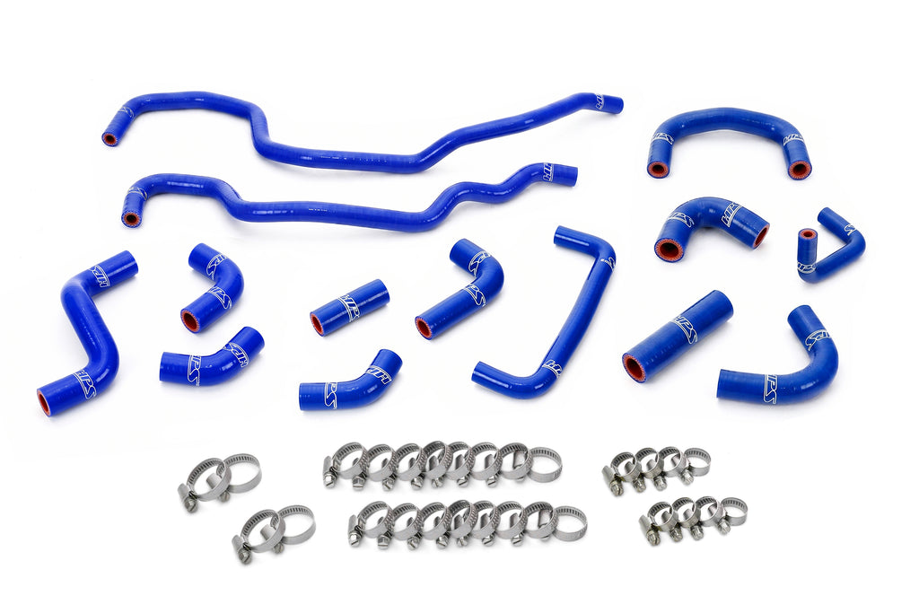 HPS Performance High Temp 3-ply Reinforced Silicone, Replaces OEM Rubber Ancillary Hoses (57-2256-BLUE)