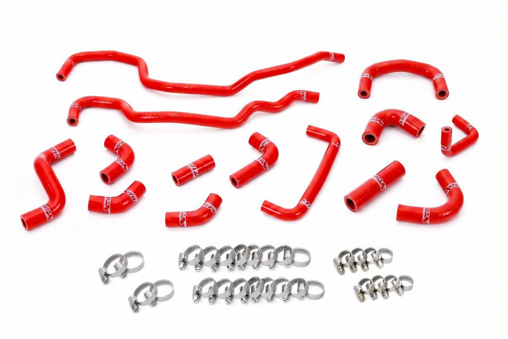 HPS Performance High Temp 3-ply Reinforced Silicone, Replaces OEM Rubber Ancillary Hoses (57-2256-RED)