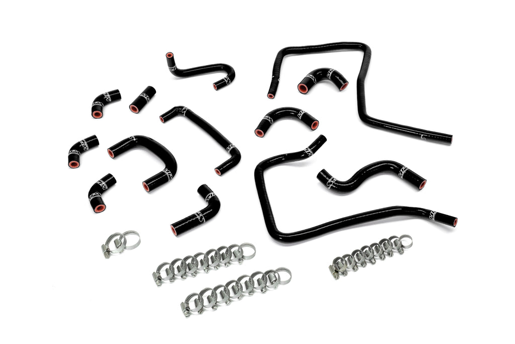 HPS Performance High temp 3-ply reinforced silicone, replaces rubber OEM ancillary coolant hoses (57-2303-BLK)