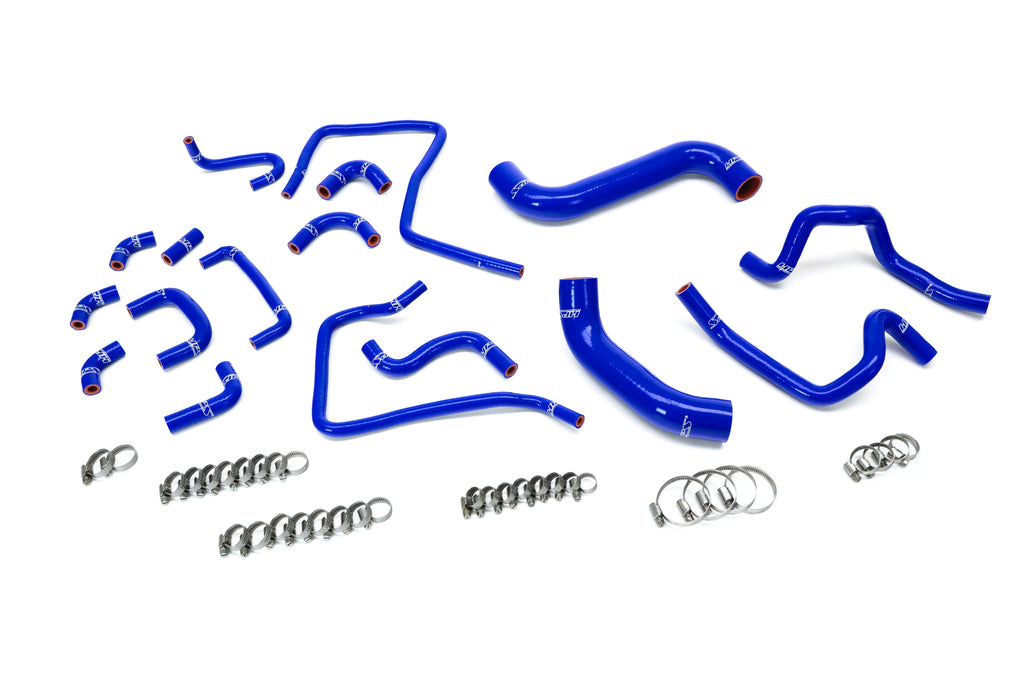 HPS Performance 3-ply reinforced silicone, replaces OEM radiator, heater, and ancillary hoses (57-2304-BLUE)