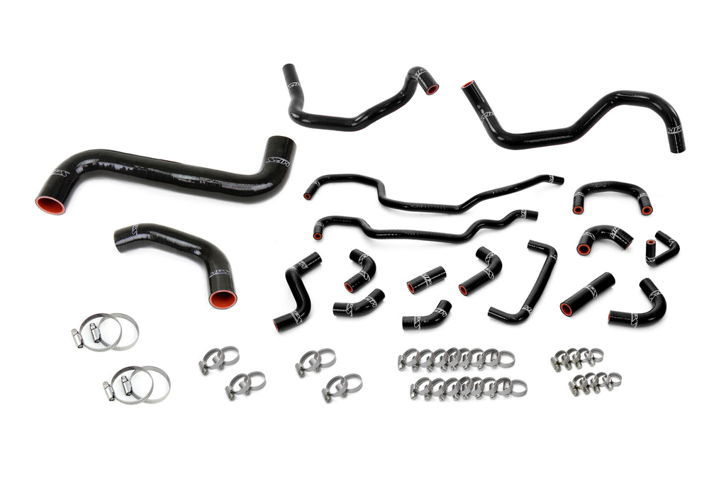 HPS Performance 3-ply Reinforced Silicone, Replaces OEM Rubber Radiator, Heater, Ancillary Hoses (57-2318-BLK)