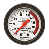 AutoMeter Phantom 52mm 0-2000 PSI Mechanical Nitrous Pressure Gauge (5728)