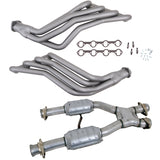 BBK 79-93 Ford Mustang 5.0L 1-3/4 Long Tube Headers w/High Flow Catted X-Pipe (Ti Ceramic) (15942)