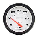 AutoMeter Phantom 66.7mm 0-100 PSI SSE Oil Pressure Gauge (5827)