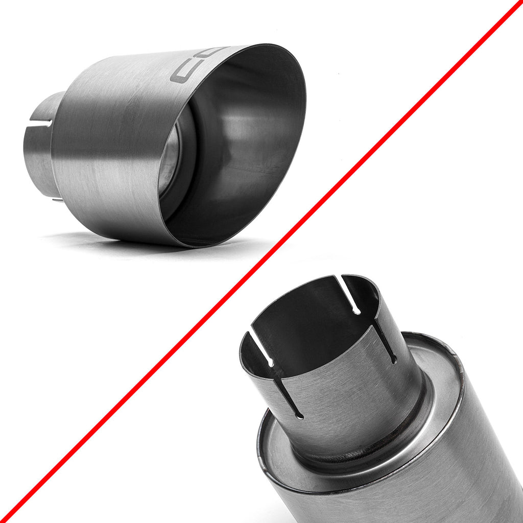 COBB Volkswagen Brushed Titanium Tip Kit Mk7, Mk7.5, Mk8 GTI (5V2150-NB)