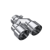 MBRP Exhaust Tip. 4in. OD Dual Out. 3in. ID. Single Wall. T304 (T5183)