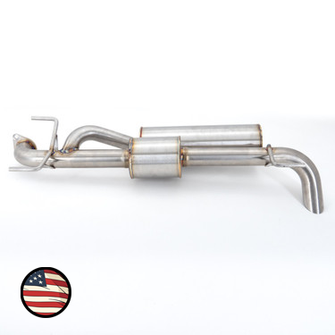 Nameless Performance Axleback Exhaust - 2017+ Subaru Impreza Wagon 2.0L & 2018+ Crosstrek 2.0L - Dual Chamber - Single Exit Turndown Tip (SUAB17IMW18CXV-5MU-2.0DC)