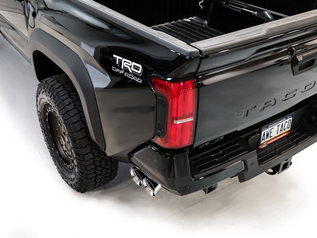 AWE Tuning Exhaust for 4th Gen Toyota Tacoma Dual Chrome Silver Tips (3015-32254)