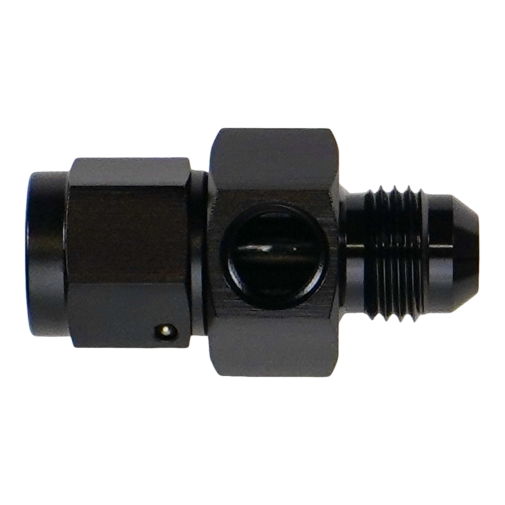 DeatschWerks 6AN Male Flare to Female Flare Swivel with 1/8th NPT (6-02-0773-B)