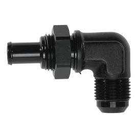 DeatschWerks 10AN Male Flare Bulkhead to 1/2in Hose Barb 90-Degree (6-02-0794-B)