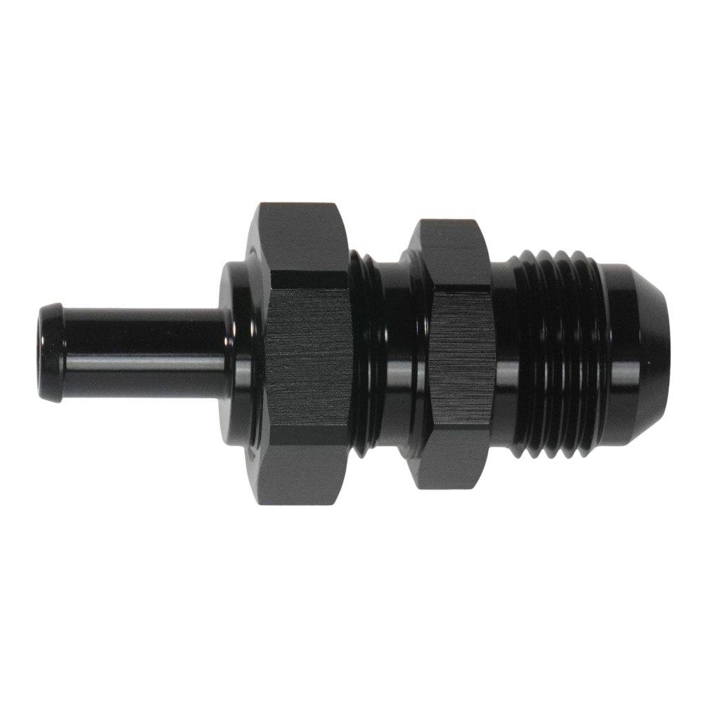 DeatschWerks 10AN Male Flare Bulkhead to 3/8in Hose Barb Straight (6-02-0795-B)