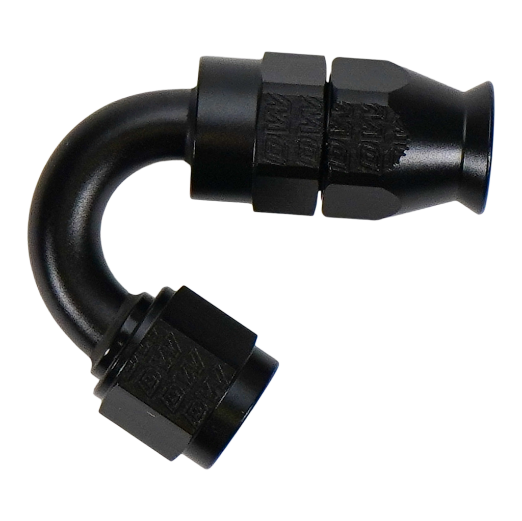 DeatschWerks 6AN Female Flare Swivel (Incl Ferule/Olive) 150-degree Hose End PTFE (6-02-0879-B)
