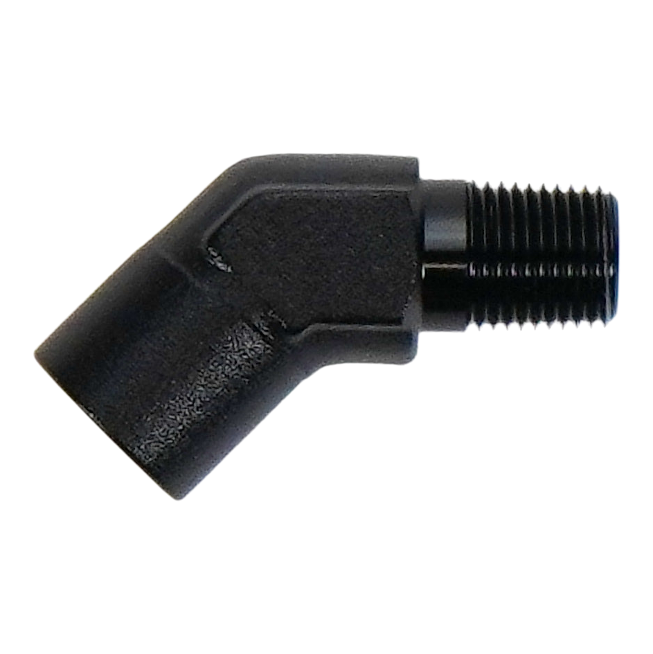 DeatschWerks 1/8in NPT Female to 1/8in NPT Male 45-Degree Fitting (6-02-0919-B)