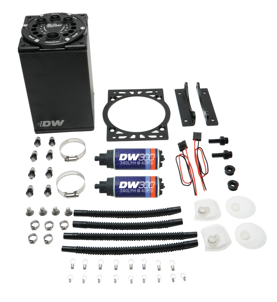 DeatschWerks 3.0L Staged Surge Tank w/ DW300 Fuel Pumps (6-301-30ST)