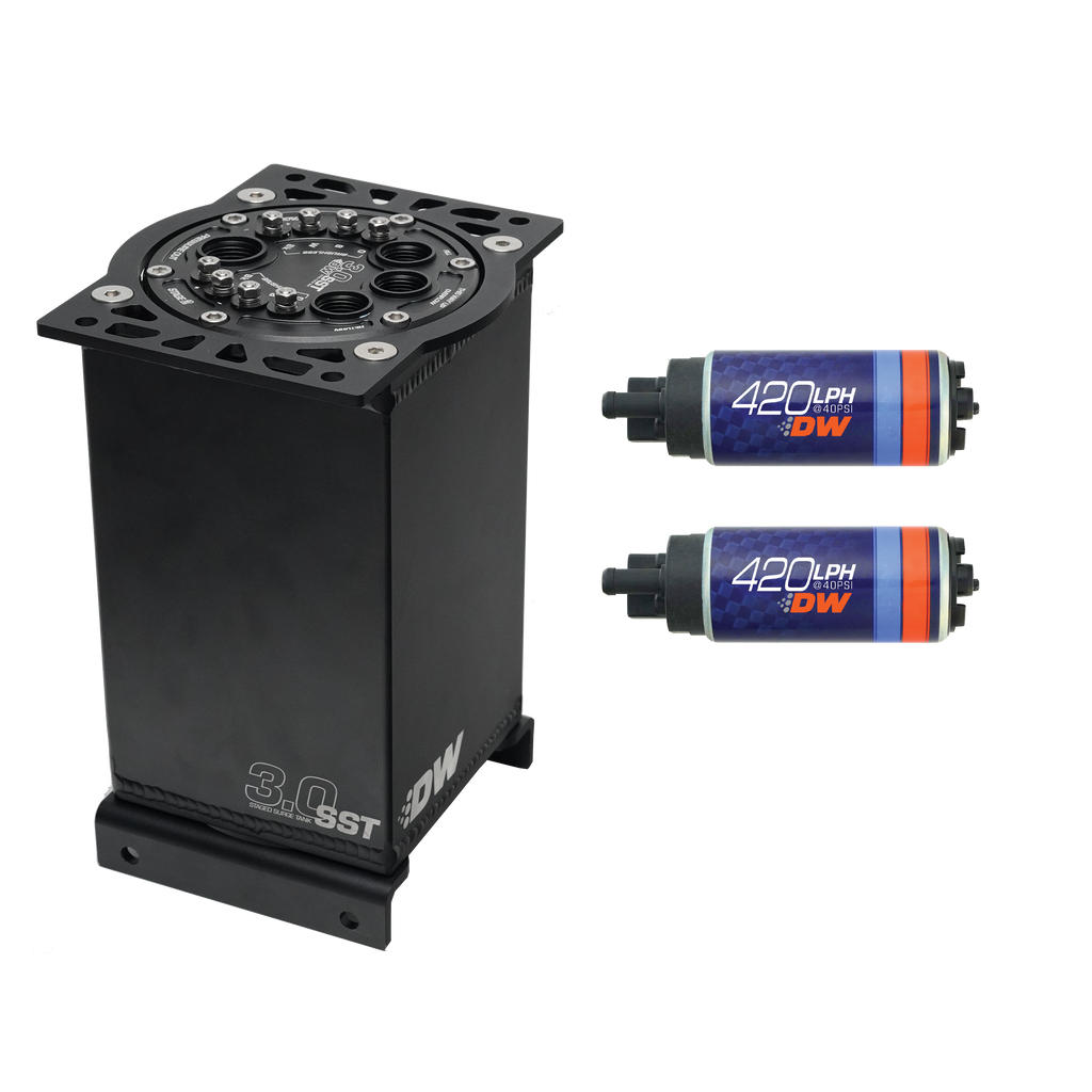 DeatschWerks 3.0L Staged Surge Tank w/ DW420 Fuel Pumps (6-421-30ST)