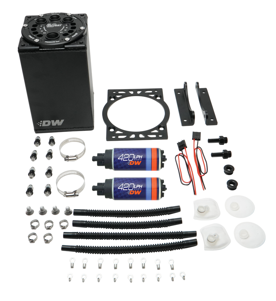 DeatschWerks 3.0L Staged Surge Tank w/ DW420 Fuel Pumps (6-421-30ST)