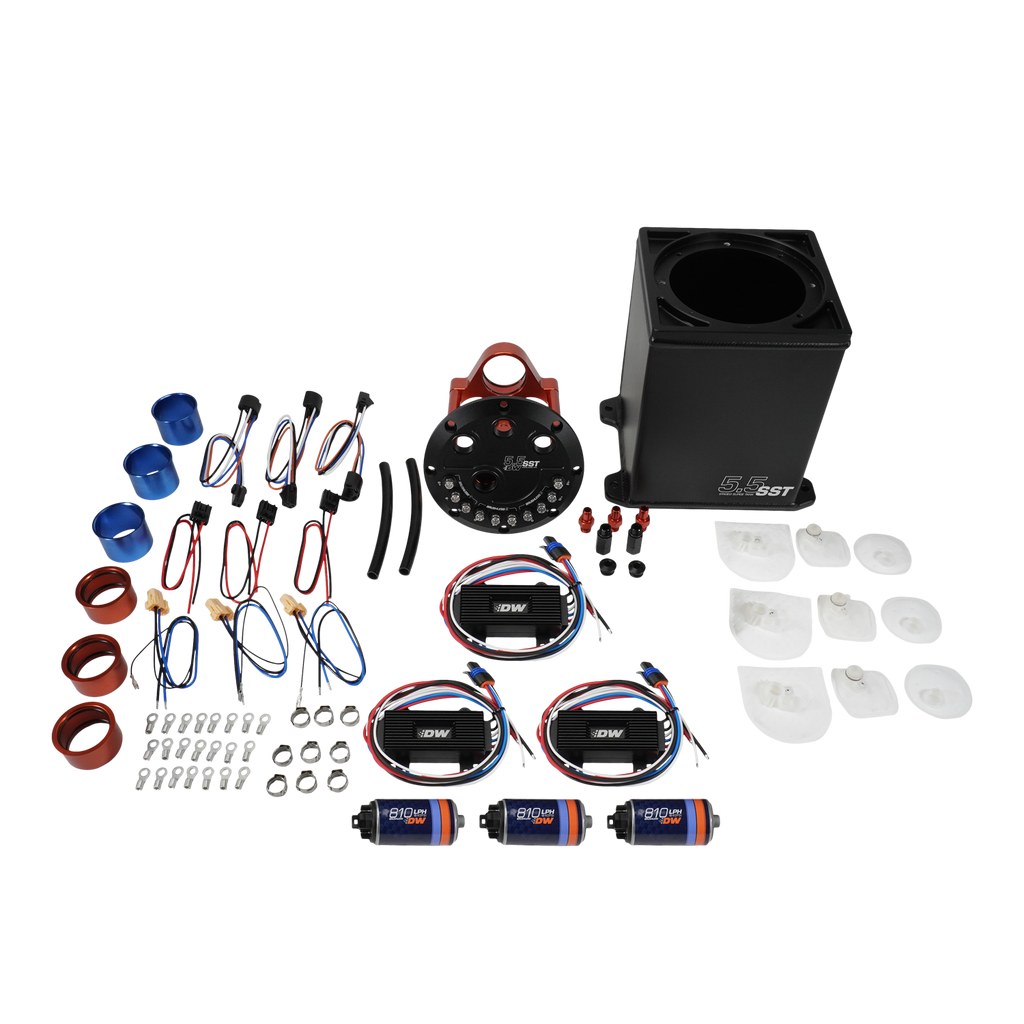 DeatschWerks 5.5L Staged Surge Tank w/ 3 DW810 Brushless Fuel Pumps (6-811-55ST)