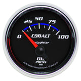 AutoMeter Cobalt 52mm 100 PSI Short Sweep Electric Oil Pressure Gauge (6127)