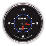 AutoMeter Cobalt 2-1/16in 12 Hour Analog Clock (6185)