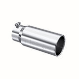 MBRP Exhaust Tip. 5in. O.D. Rolled Straight 4in. let 12in. length. T304 (T5050)