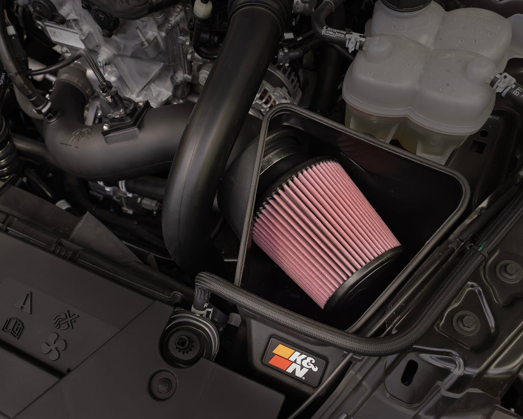 K&N 2024 Ford Mustang Ecoboost L4-2.3L F/L Turbo AirCharger - Cold Air Intake System (63-2627)