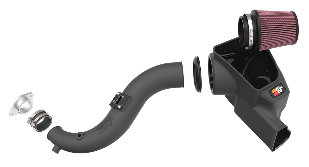 K&N 2024 Ford Mustang Ecoboost L4-2.3L F/L Turbo AirCharger - Cold Air Intake System (63-2627)