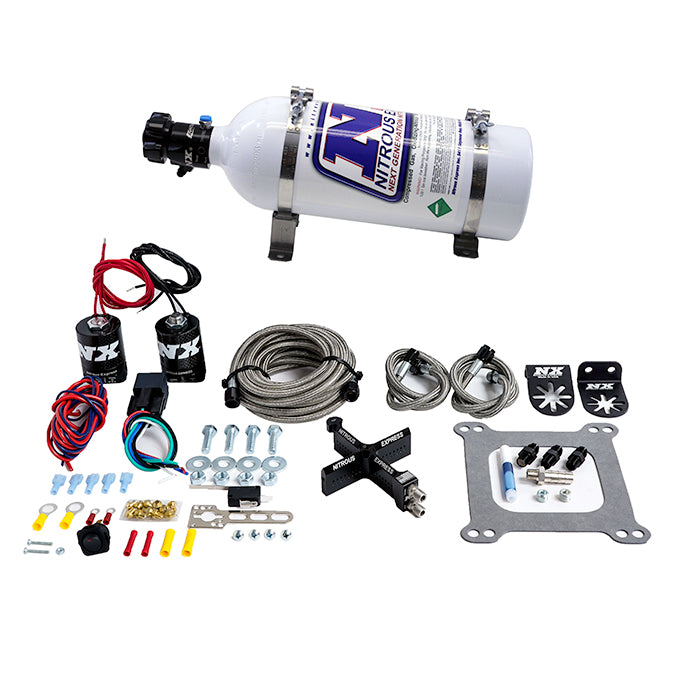 Nitrous Express 4150 Covert Crossbar Plate System, Stage 6 50-300Hp (5# Bottle) (63041-05)
