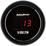 AutoMeter Black 52.4mm 8-18 Volts Digital Voltmeter Gauge (6393)