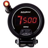 AutoMeter Quick-Lite Digital 10K RPM Pedestal Mount 3 3/4in Tachometer Black Dial w/ Red LED (6399)