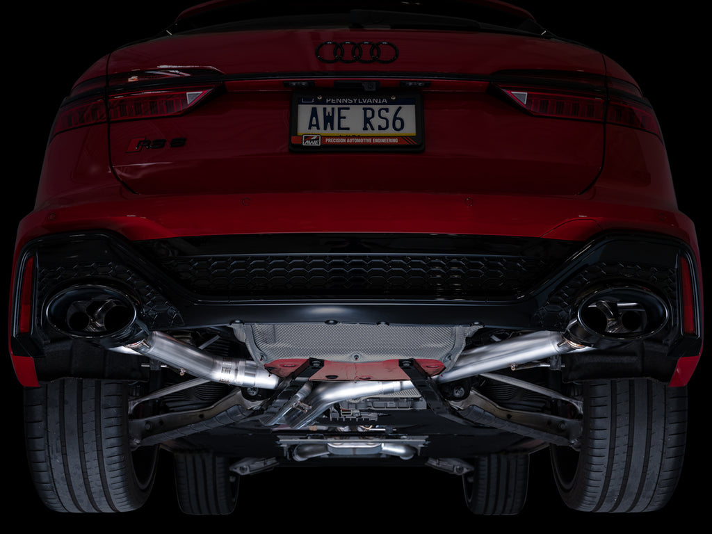 AWE Tuning 21-23 Audi C8 RS6/RS7 SwitchPath Cat-back Exhaust - Diamond Black Tips (3025-33776)