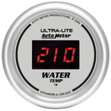 AutoMeter Ultra-Lite 2-1/16in 340 Deg F Silver Dial Digital w/ Red LED Water Temperature Gauge (6537)