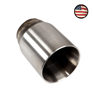 Nameless Performance 3.5" Double Wall Single Tip - 2.5" Inlet Diameter (25IN-9EF4E0F1)
