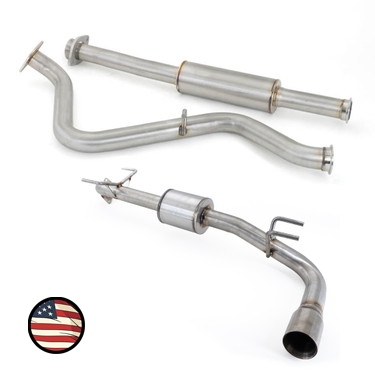 Nameless Performance Catback Exhaust - 2017-2023 Impreza Wagon - 5" Muffler - Single Exit - 3" Double Wall Tip (SUCB17IMP-5MU-3.0DW)