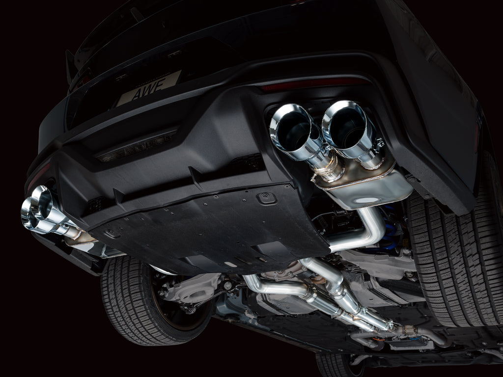AWE Tuning AWE SwitchPathâ„¢ Exhaust for S650 Mustang Dark Horse - Quad Chrome Silver Tips - 3025-42375