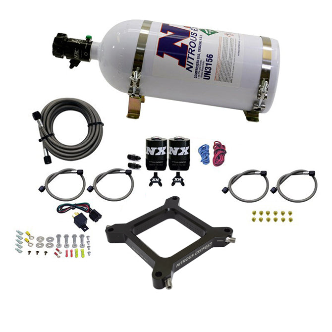 Nitrous Express 4150 Assassin Plate System, Pro Power Alcohol, 100-500hp (10# Bottle) (67545-10)