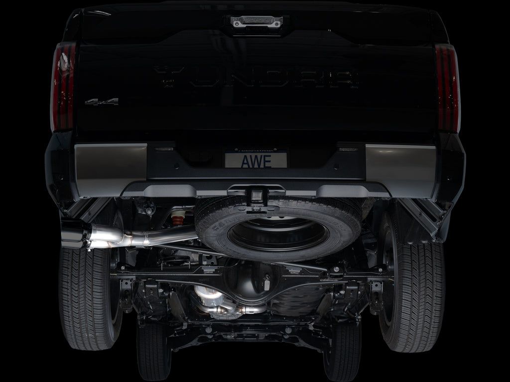 AWE Tuning 0FG Exhaust for 3rd Gen Toyota Tundra - Dual Diamond Black Tips (3015-33063)