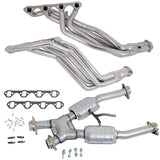 BBK 94-95 Ford Mustang 5.0L 1-5/8 Long Tube Headers w/High Flow Catted X-Pipe (Silver Ceramic) (15193)