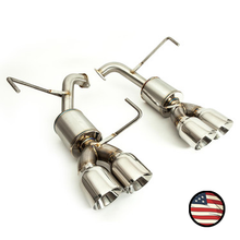 Load image into Gallery viewer, Nameless Performance Axleback Exhaust - 2011-2014 WRX/STi Sedan - 5" Muffler - 4" Double Wall (SUAB11WRXSED-5MU-40SDW)