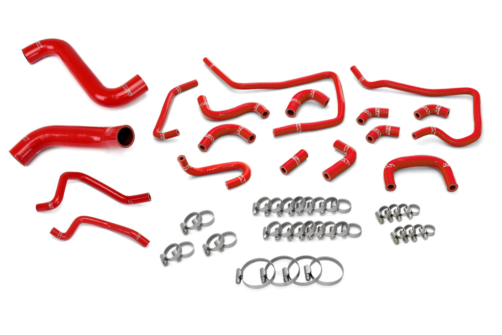 HPS Performance High Temp 3-ply Reinforced Silicone Replaces OEM Radiator Heater Ancillary Hoses (57-1813-RED)