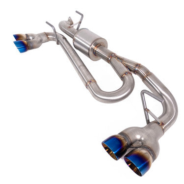 Nameless Performance Axleback Exhaust - 2024+ Impreza - 5" Muffler - Quad Exit - Neochrome Tips (SUAB24IMW-QUAD-5MU-30NEO)