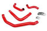 HPS Red Reinforced Silicone Radiator Coolant Hose Kit (4pc set) for rear en (57-1500-RED)