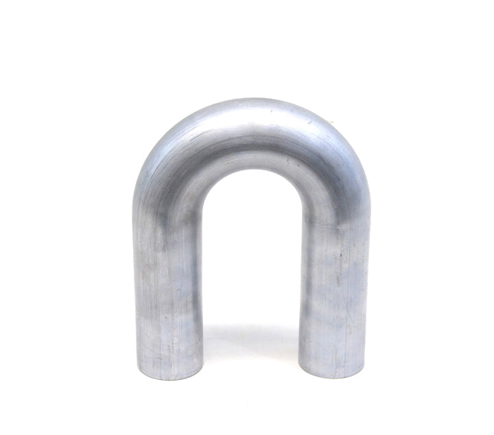 HPS Performance Aluminum Elbow Tubing 180 Degree, 2-3/8" OD, 3-1/2" CLR, 6" Legs Mill Finish (AT180-238-CLR-35)