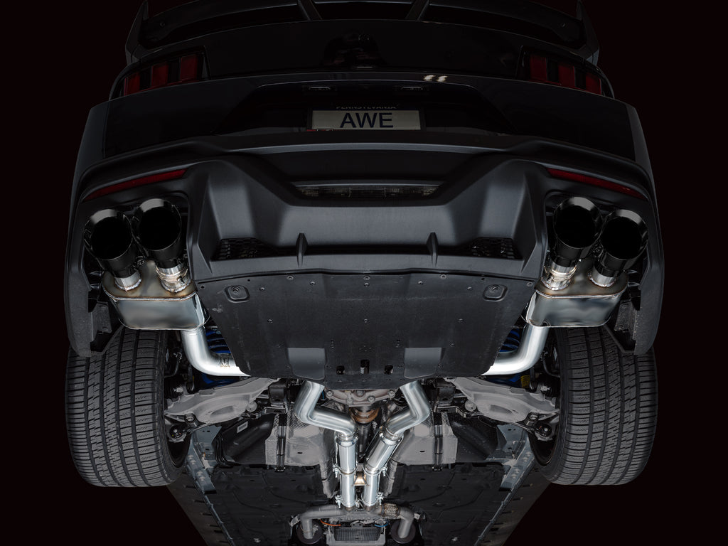 AWE Tuning AWE SwitchPathâ„¢ Exhaust for S650 Mustang Dark Horse - Quad Diamond Black Tips - 3025-43375