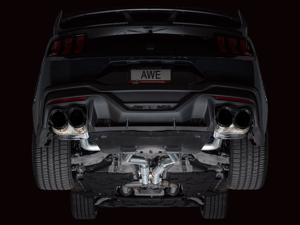 AWE Tuning AWE SwitchPathâ„¢ Exhaust for S650 Mustang Dark Horse - Quad Diamond Black Tips - 3025-43375